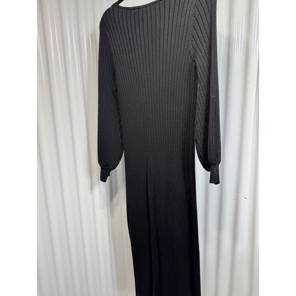 Charles Henry Black Ribbed Bodycon Soft Sweater Dress Small New With Tags - Picture 3 of 6
